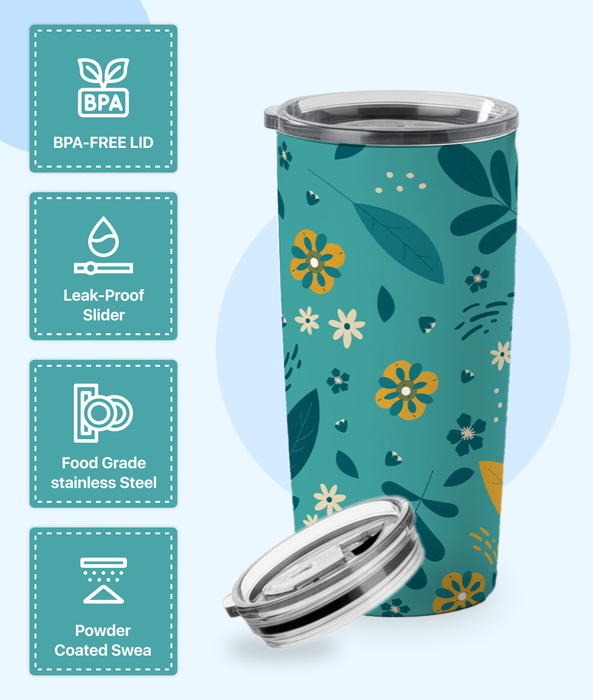 Delta North Tea Tumbler – Insulated & Spill-Proof Travel Mug